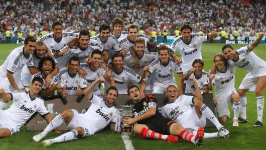 Real Madrid After Winning Spanish Super Cup 2012
